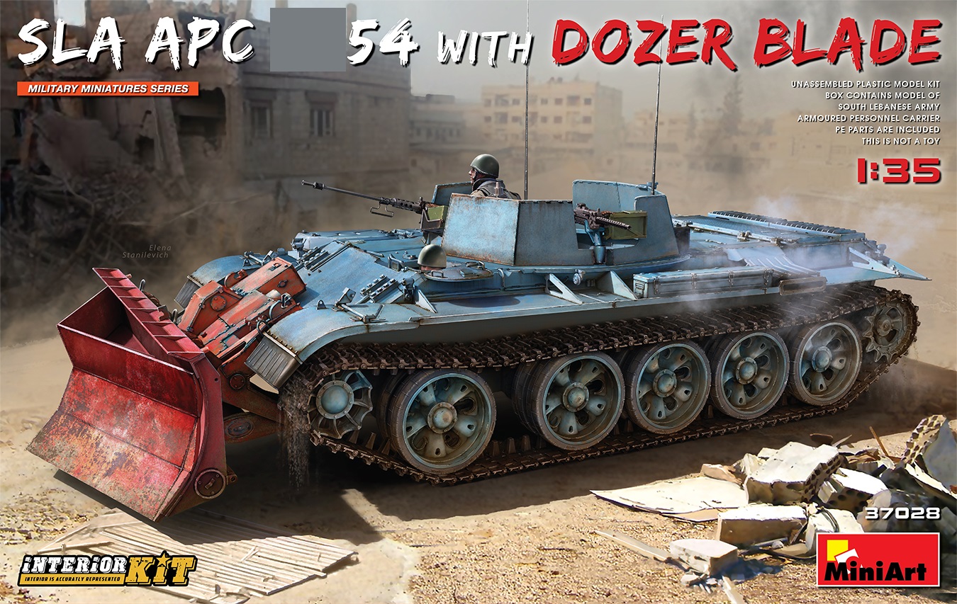 37028  техника и вооружение  SLA APC Танк-54 w/DOZER BLADE. INTERIOR KIT  (1:35)