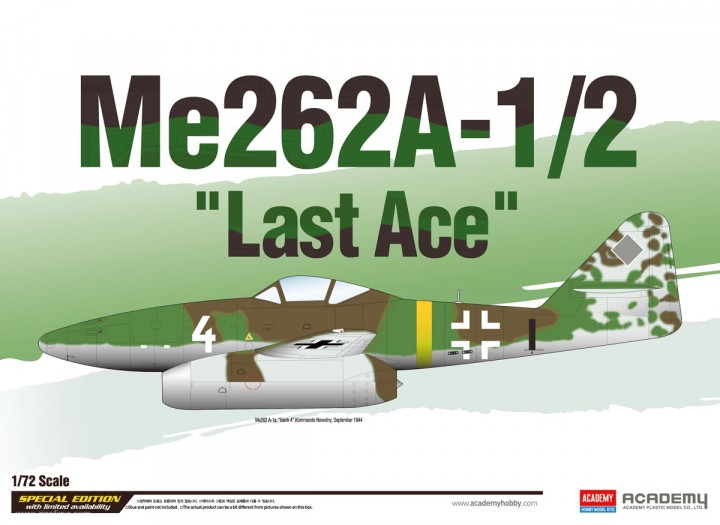 12542  авиация  Me262A-1/2 "Last Ace" Special Edition  (1:72)