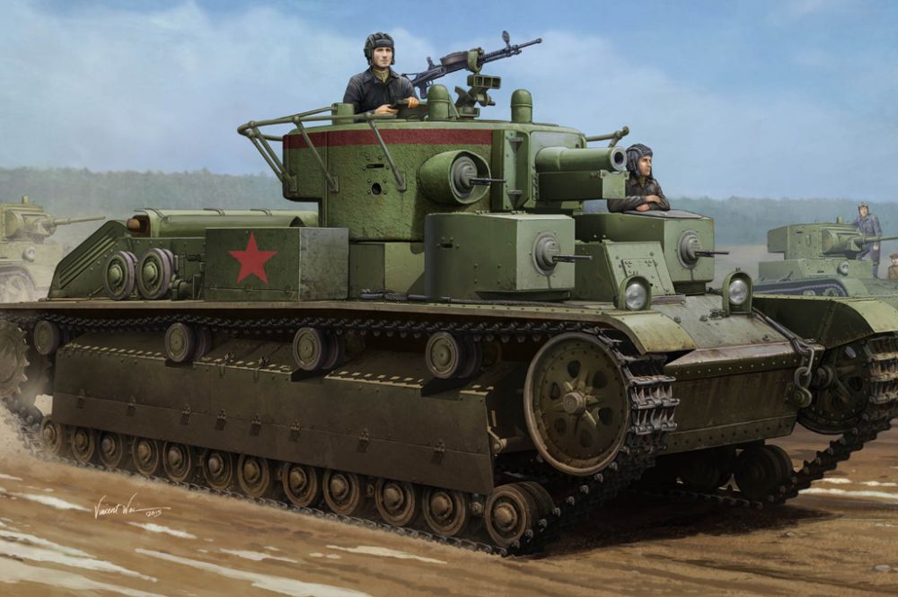 83852  техника и вооружение  Soviet T-28 Medium Tank (Welded)  (1:35)