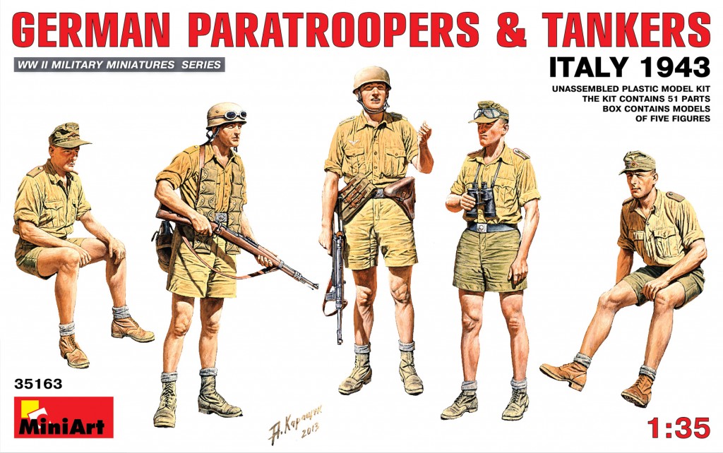 35163  фигуры  GERMAN PARATROOPERS & TANKERS Italy 1943  (1:35)