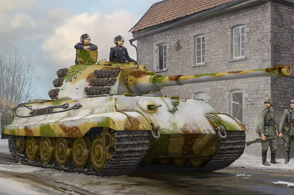 84532  техника и вооружение  Pz.Kpfw.VI Sd.Kfz.182 Tiger II (Henschel Feb-1945 Production)  (1:35)