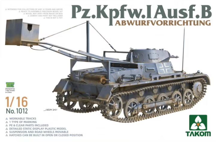 1012  техника и вооружение  Pz.Kpfw. I Ausf.B Abwurfvorrichtung  (1:16)