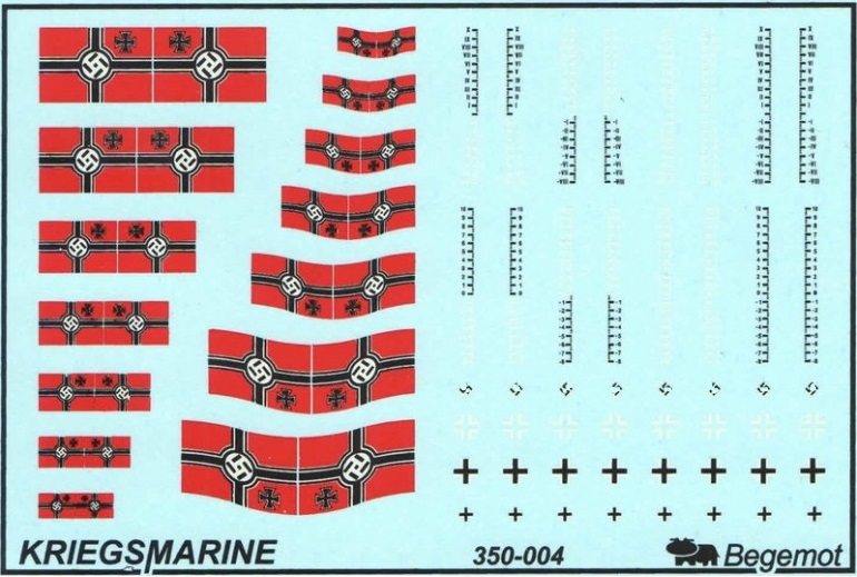 350004  декали  ВМФ Германии  (1:350)