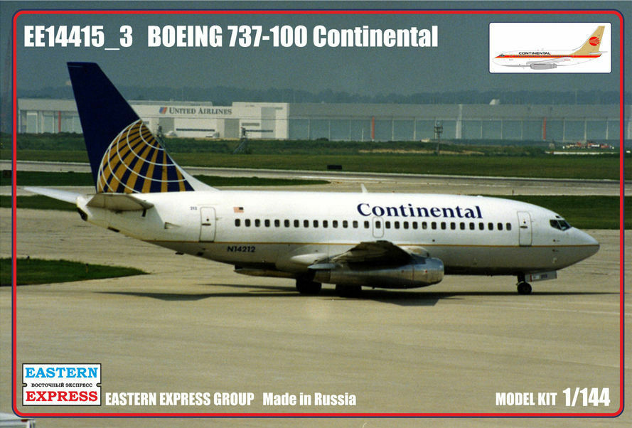 14415-3  авиация  BOEING 737-100 Continental (1:144)