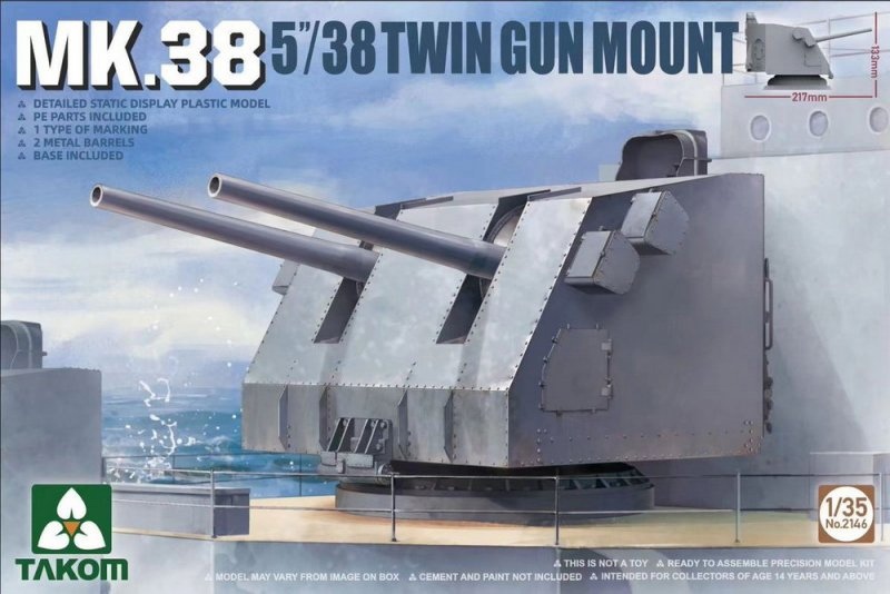 2146  техника и вооружение  MK.38 5''/38 Twin Gun Mount  (1:35)