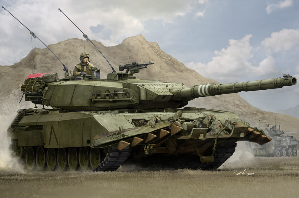 84557  техника и вооружение  Leopard C2 MEXAS with TWMP Track Width Mine Plow  (1:35)