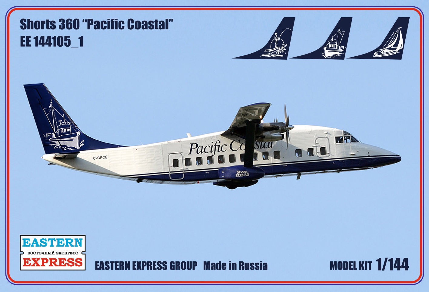 144105-1  авиация  Short-360 Pacific Coastal (1:144)
