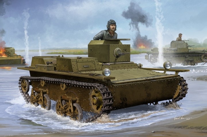 83865  техника и вооружение  Soviet T-38 Amphibious Light Tank  (1:35)
