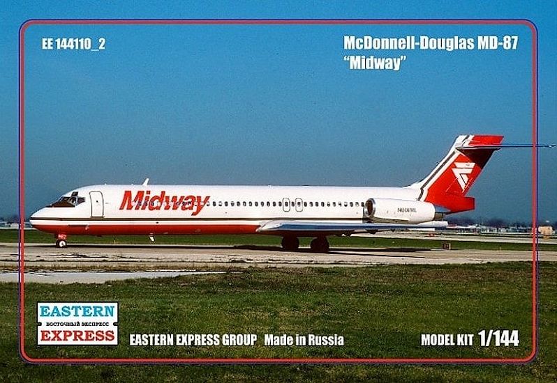 144110-2  авиация  McDonnell-Douglas MD-87 Midway (1:144)