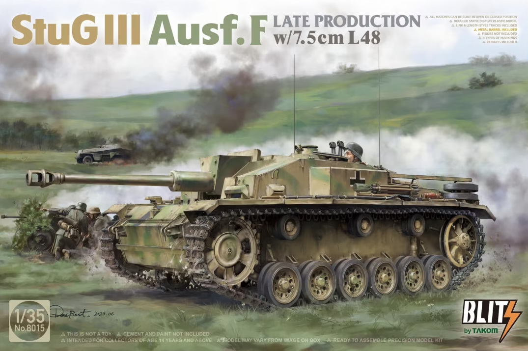 8015  техника и вооружение  StuG III Ausf. F Late Production w/7.5cm L/48  (1:35)