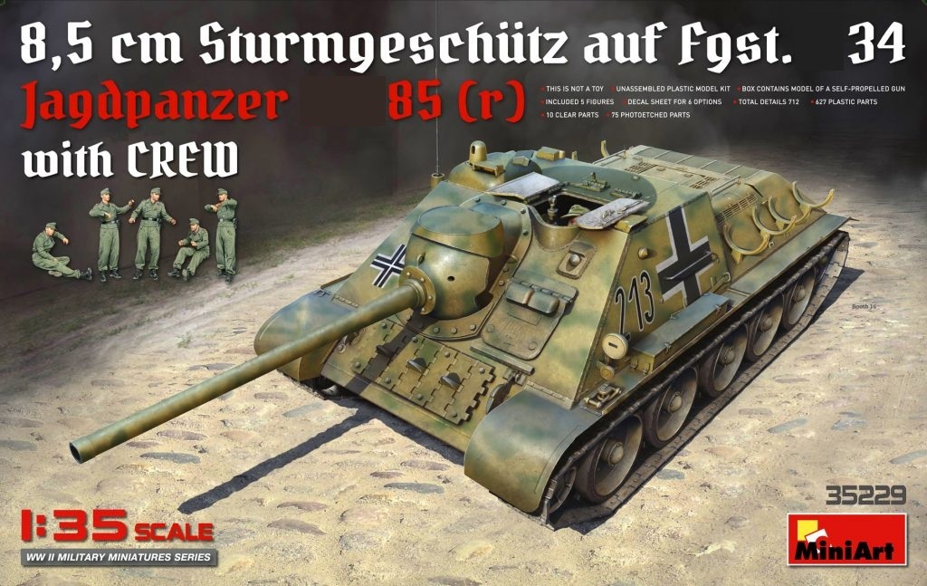 35229  техника и вооружение  САУ  Jagdpanzer 85 (R) w/CREW  (1:35)