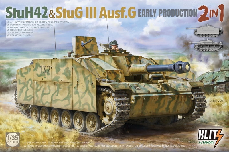 8009  техника и вооружение  StuH.42 & StuG.III Ausf.G Early (2 in 1)  (1:35)