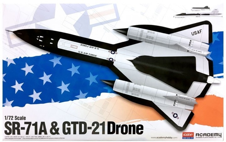 12540  авиация  SR-71A & GTD-21 Drone  (1:72)