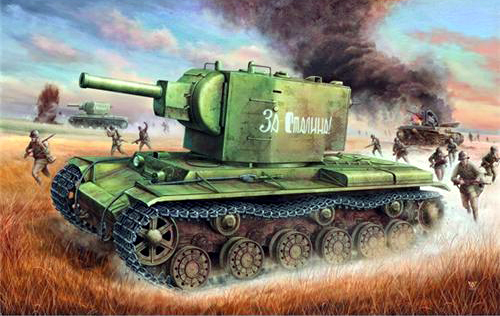 00312  техника и вооружение  Russian KV-2 Tank (1:35)