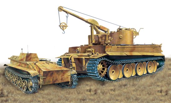 6865  техника и вооружение  "Bergepanzer Tiger I"  (1:35)