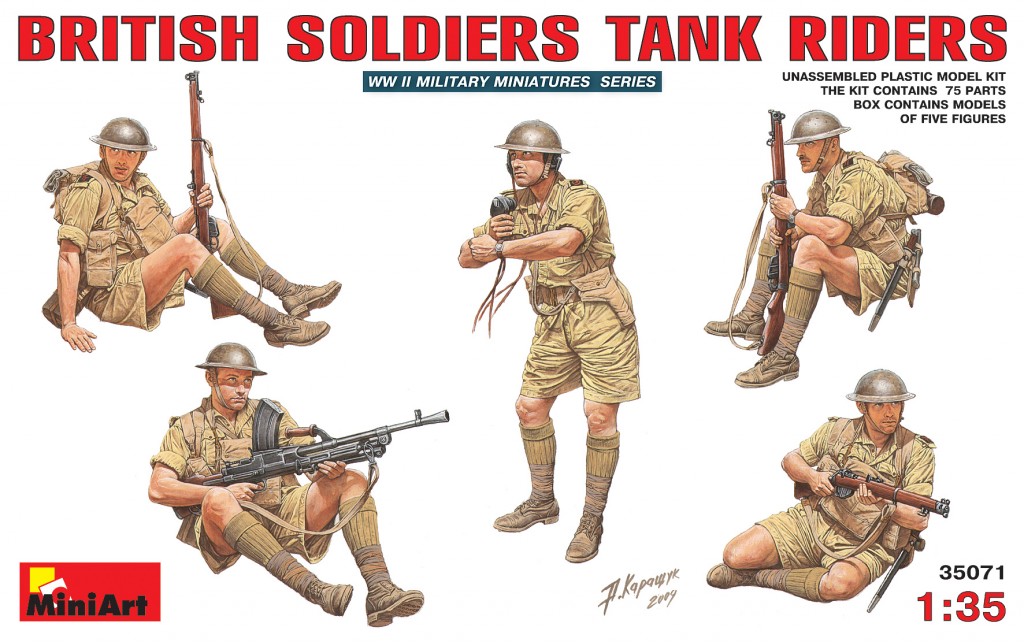 35071  фигуры  BRITISH SOLDIERS TANK RIDERS  (1:35)
