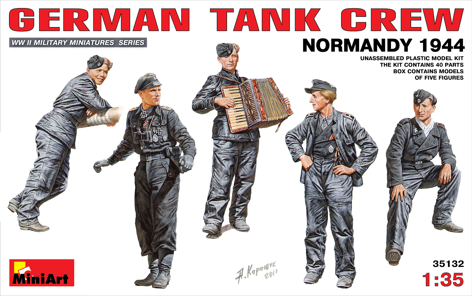 35132  фигуры  GERMAN TANK CREW Normandy 1944  (1:35)