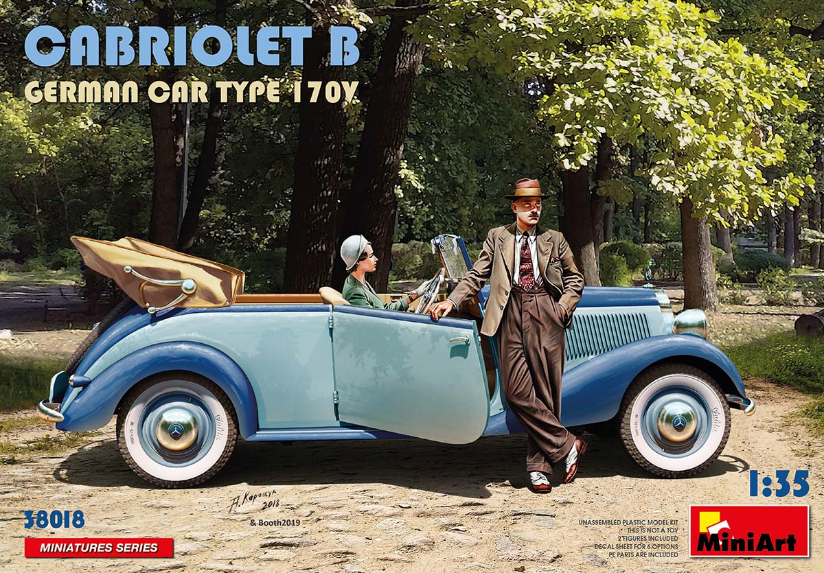 38018  автомобили и мотоциклы  CABRIOLET B GERMAN CAR TYPE 170V  (1:35)