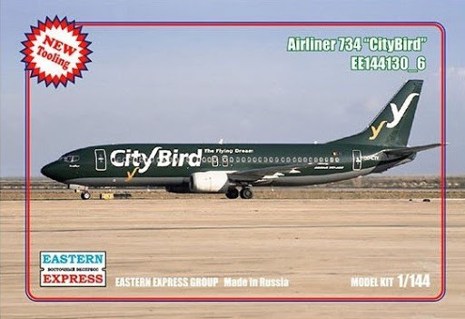 144130-6  авиация  Airliner 734 Citybird (1:144)