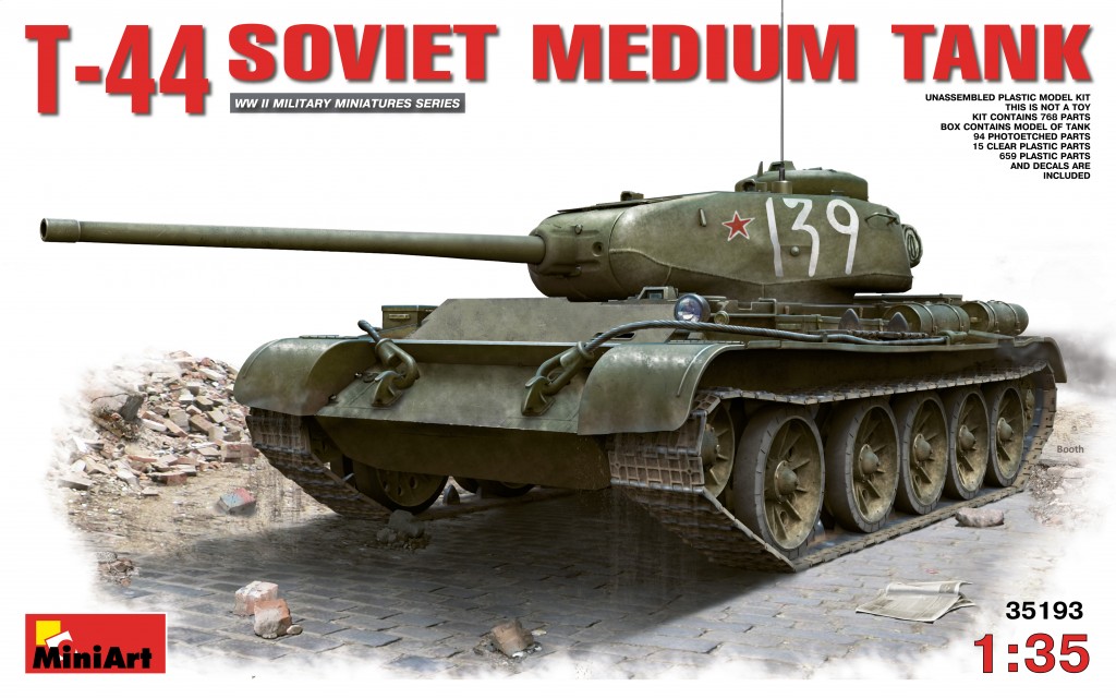 35193  техника и вооружение  T-44 SOVIET MEDIUM TANK  (1:35)