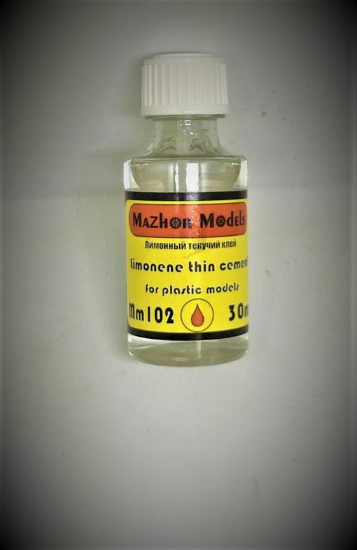 MM102  клей  Limonene thin cement (Лимонный текучий клей) 30 мл.