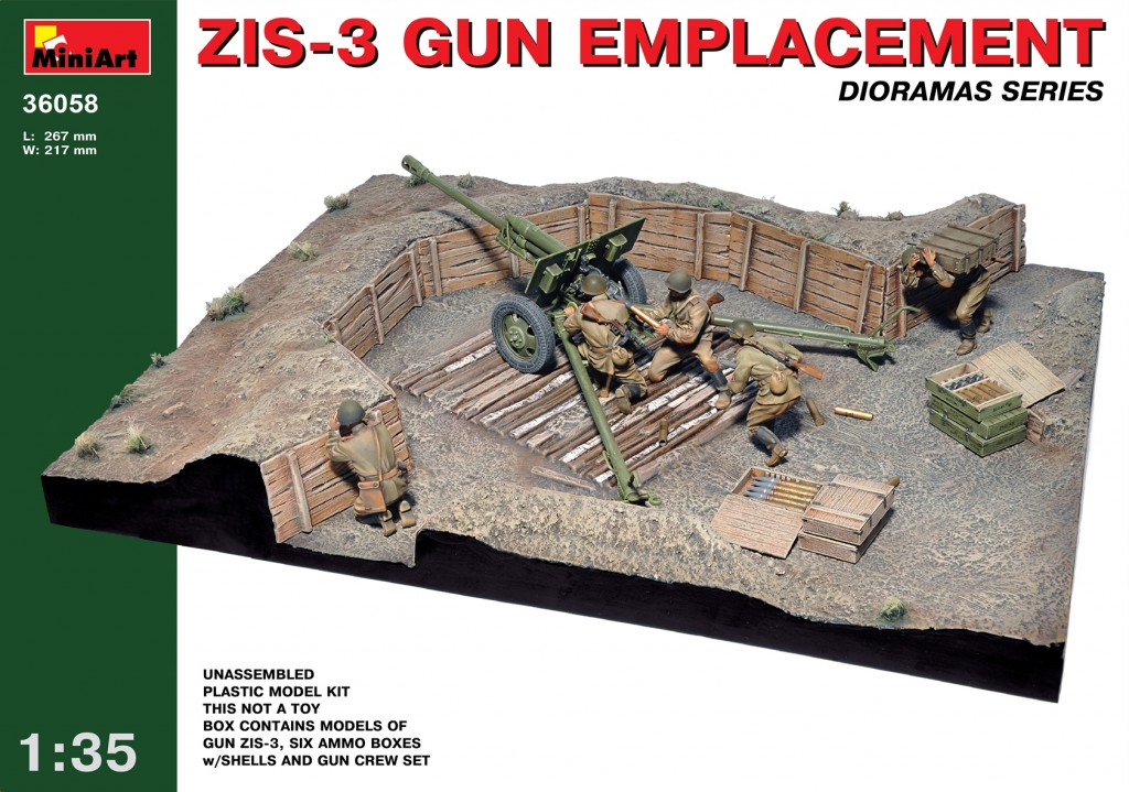 36058  техника и вооружение  ZIS-3 GUN Emplacement  (1:35)