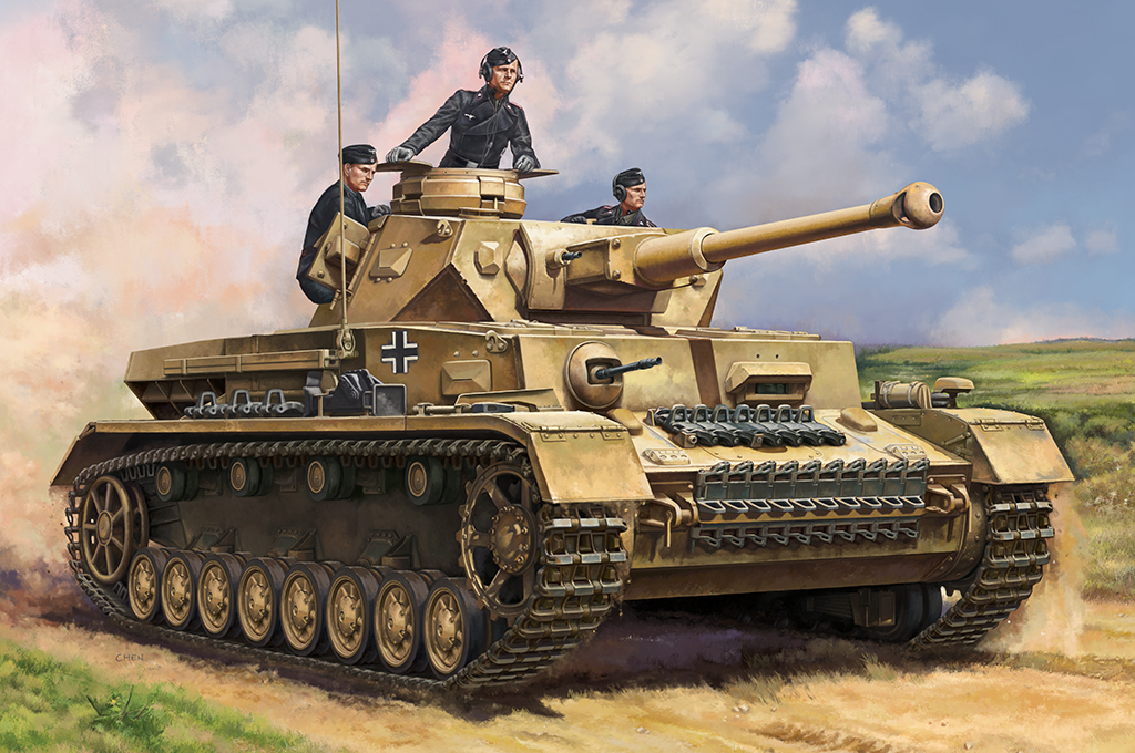 84840  техника и вооружение  German Pzkpfw IV Ausf.F2 Medium Tank  (1:48)