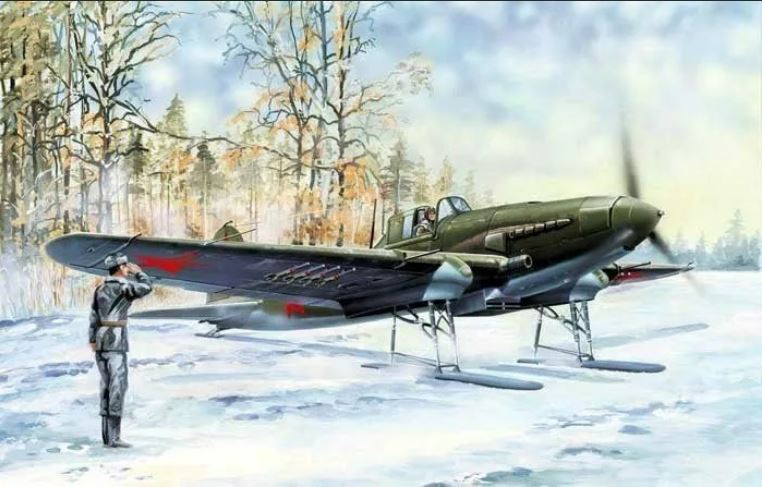 83202  авиация  &L-2 Sturmovik on Skis  (1:32)