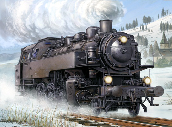 00217  техника и вооружение  паровоз  Dampflokomotive BR86  (1:35)