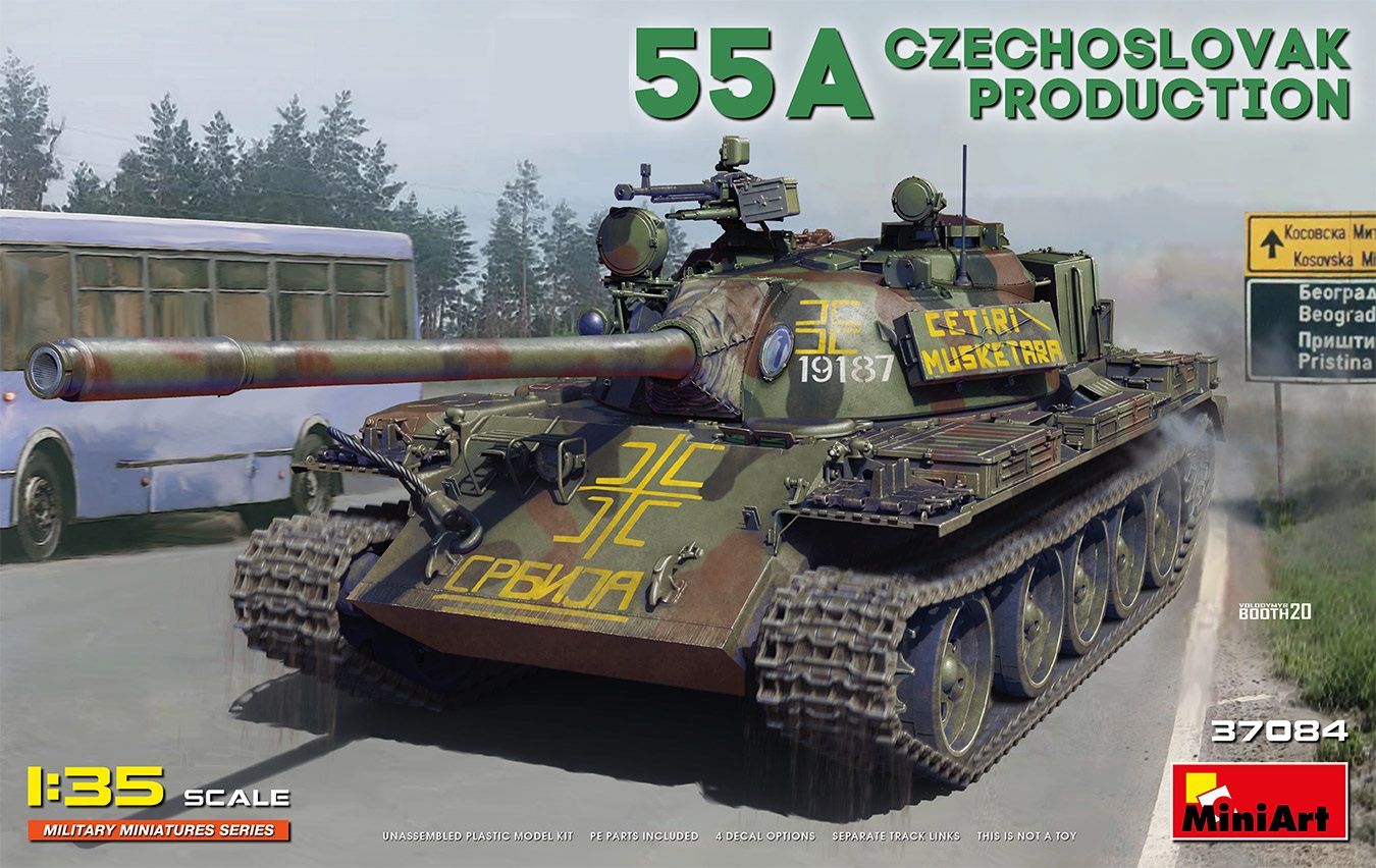 37084  техника и вооружение  Танк-55A CZECHOSLOVAK PRODUCTION  (1:35)