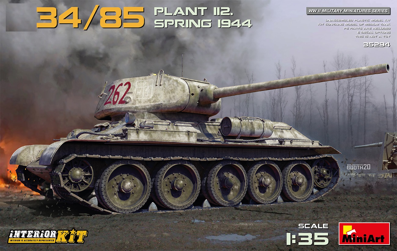 35294  техника и вооружение  Танк-34/85 PLANT 112. SPRING 1944. INTERIOR KIT  (1:35)