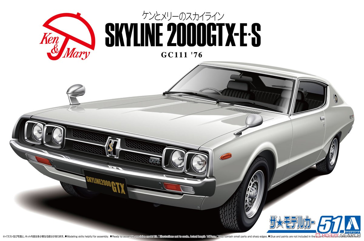 06211  автомобили и мотоциклы  Nissan GC111 Skyline HT2000GTX-ES '76  (1:24)