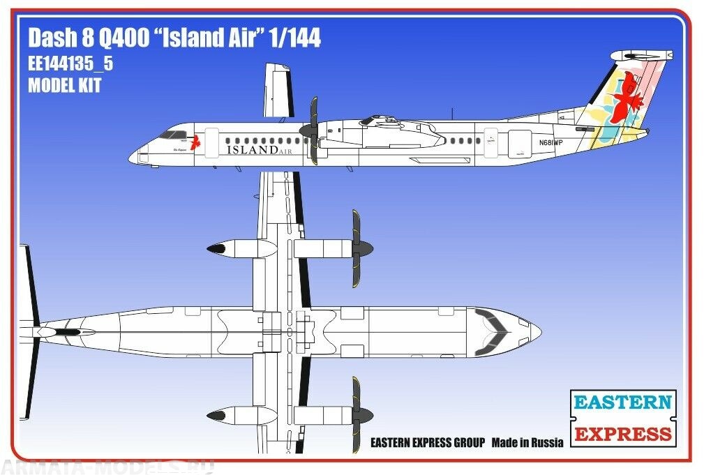 144135_5  авиация  Dash 8 Q400 Island Air (1:144)