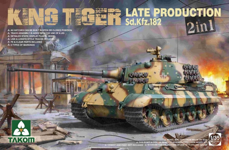 2130  техника и вооружение  King Tiger late production Sd.Kfz.182  (1:35)