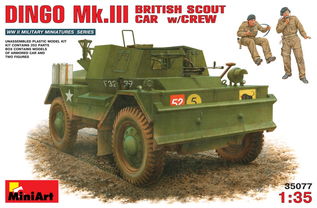 35077  техника и вооружение  DINGO Mk.III BRITISH SCOUT CAR w/CREW  (1:35)