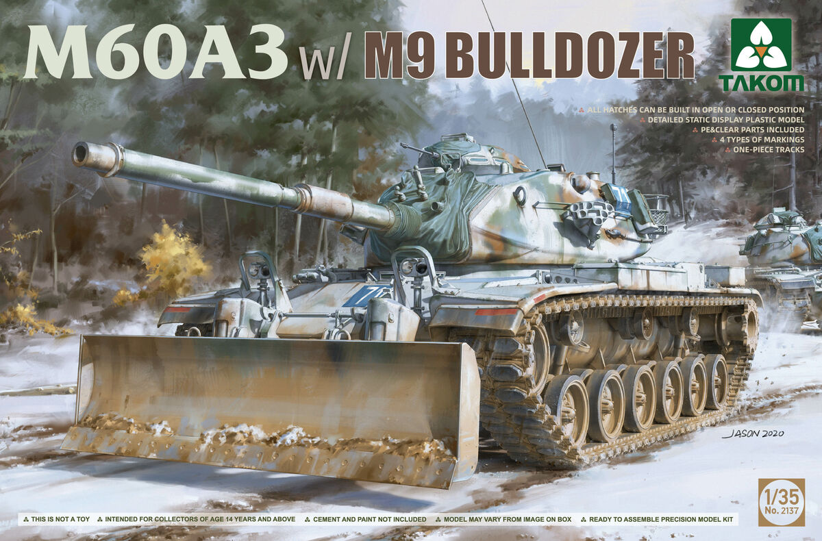 2137  техника и вооружение  M60A3 w/M9 Bulldozer  (1:35)