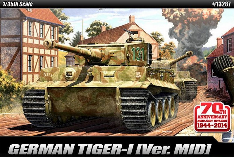 13287  техника и вооружение  Pz.VI Tiger-I (mid. ver.) "Anniv.70 Normandy Invasion 1944"  (1:35)