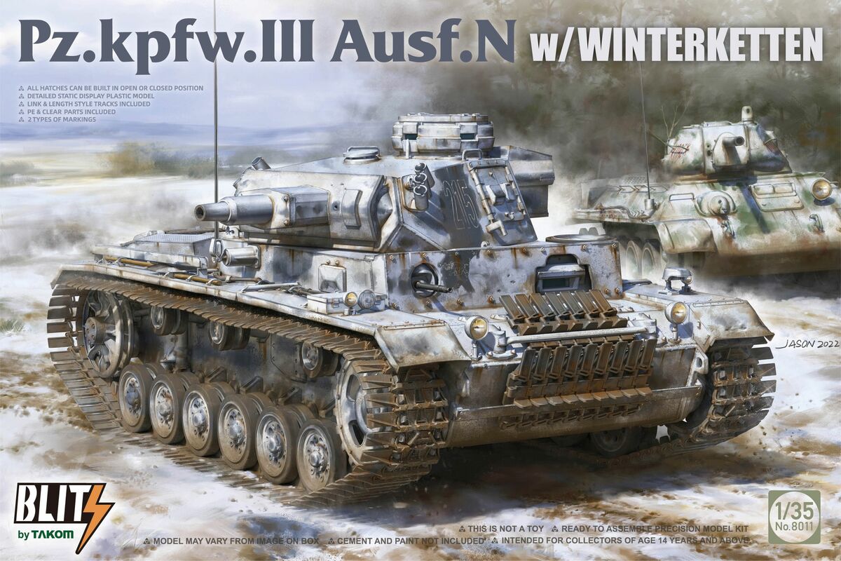 8011  техника и вооружение  Pz.Kpfw. III Ausf N with winterketten  (1:35)