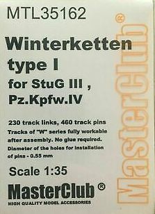 MTL-35162  траки наборные  Winterketten Typ 1 for Stug III, Pz. Kpfw.IV  (1:35)
