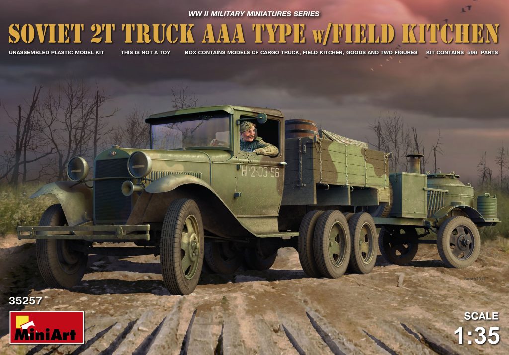35257  техника и вооружение  SOVIET 2t TRUCK AAA TYPE w/FIELD KITCHEN  (1:35)