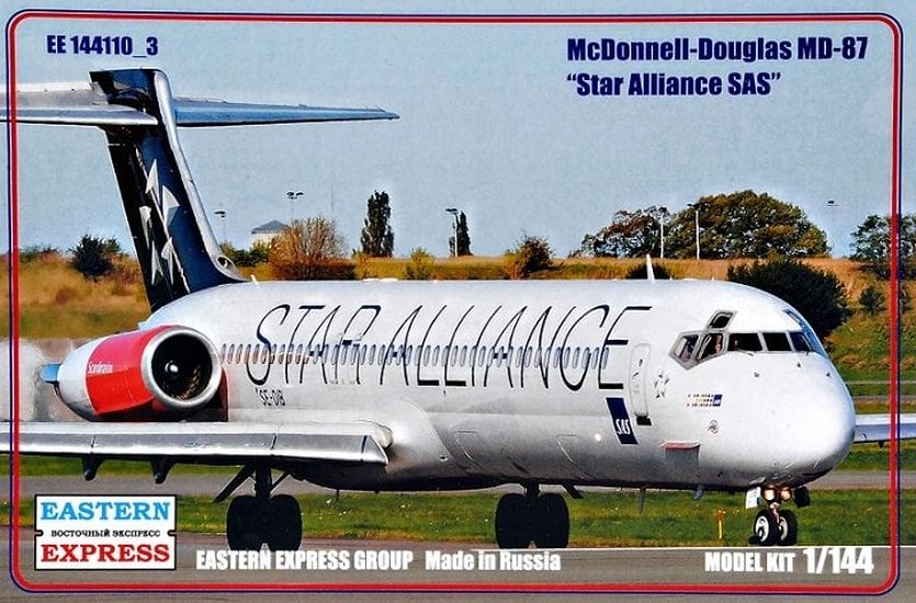 144110-3  авиация  McDonnell-Douglas MD-87 Star Alliance SAS (1:144)