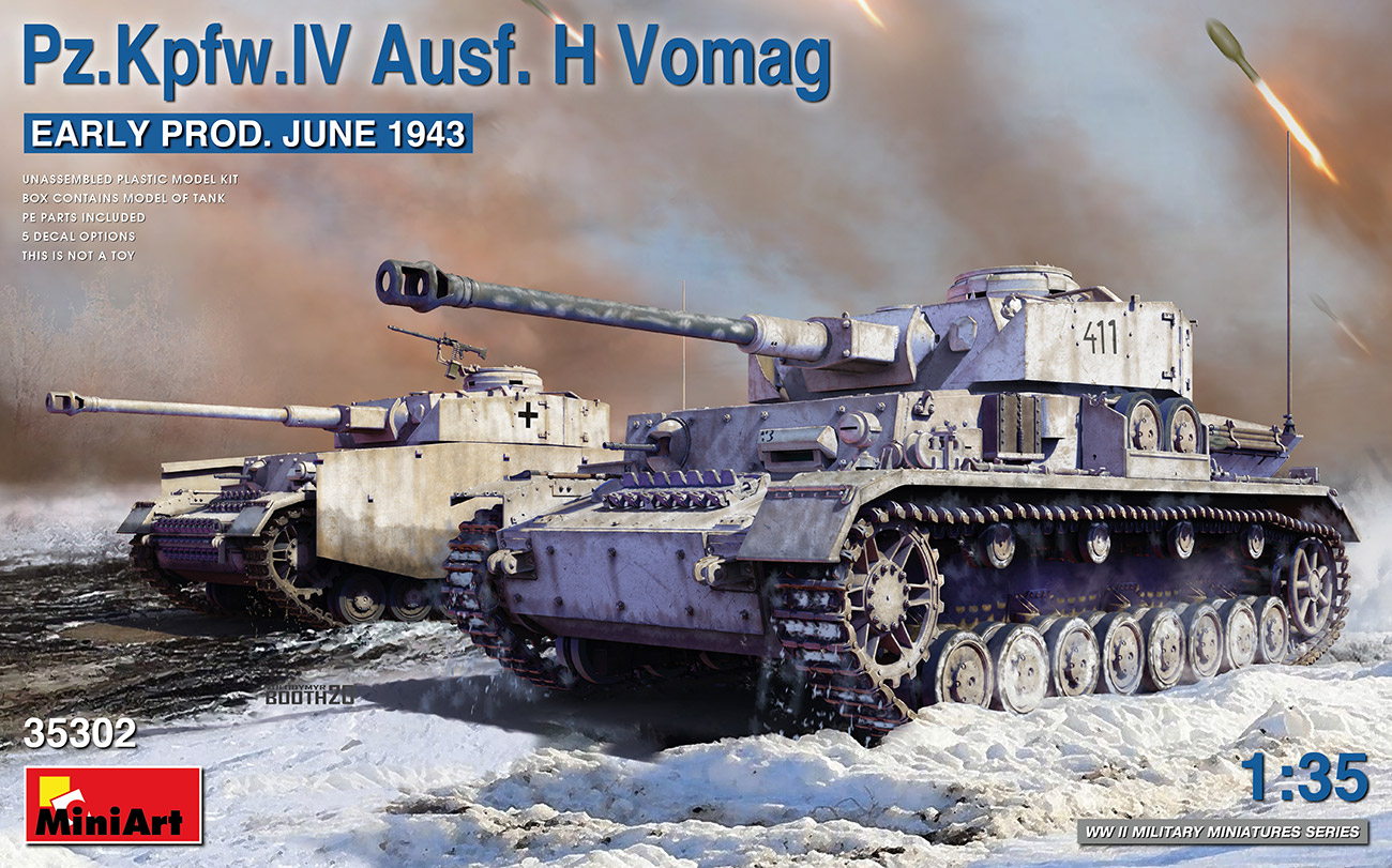 35302  техника и вооружение  Pz.Kpfw.IV Ausf. H Vomag. EARLY PROD. JUNE 1943  (1:35)