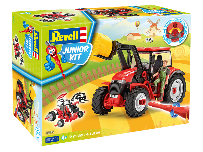 00815  техника и вооружение  Tractor with Loader and Figure Junior Kit  (1:20)