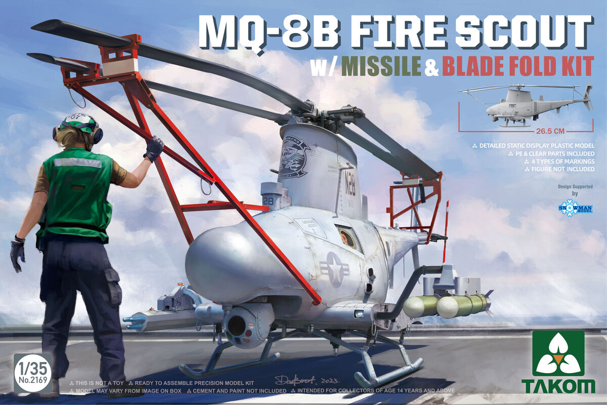 2169  авиация  MQ-8B Fire Scout w/missile&Blade  (1:35)