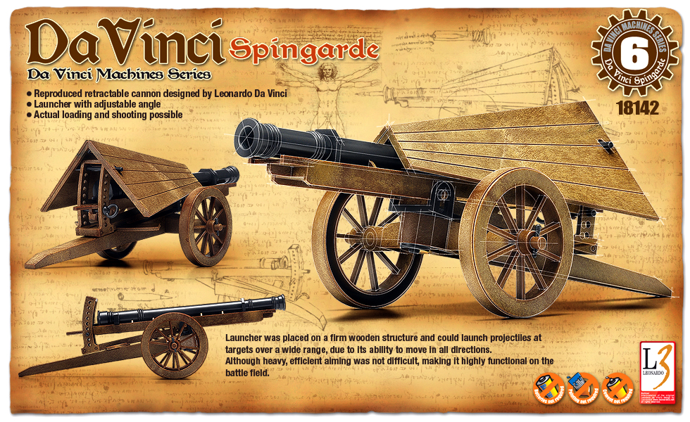 18142  техника и вооружение  Пушка Леонардо да Винчи