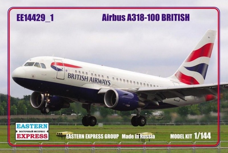 14429-1  авиация  Airbus A318-100 British (1:144)