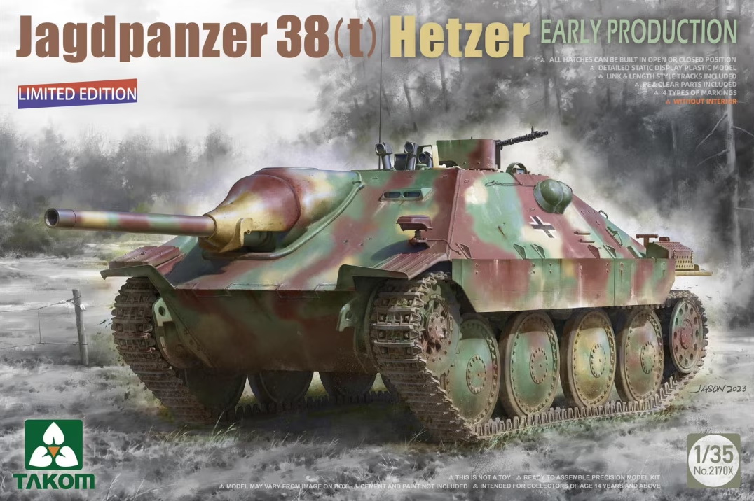 2170X  техника и вооружение  Jagdpanzer 38(t) Hetzer Early Lim. Edit. (Without Interior)  (1:35)