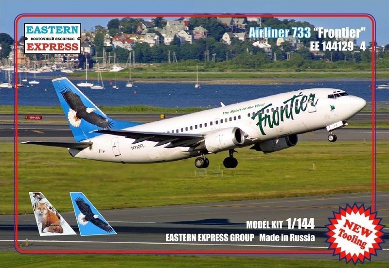144129-4  авиация  Airliner 733 Frontier (1:144)