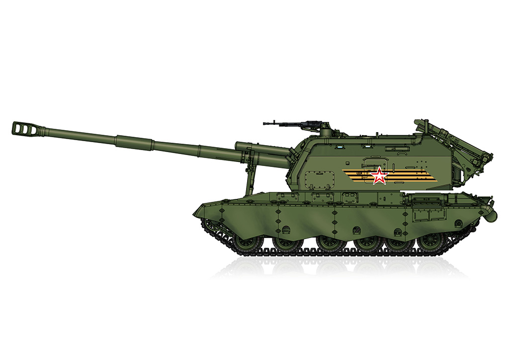 82928  техника и вооружение  2S19-M2 Self-propelled Howitzer  (1:72)