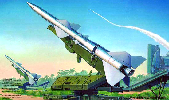 00206  техника и вооружение  SA-2 Guideline Missile on Launcher  (1:35)
